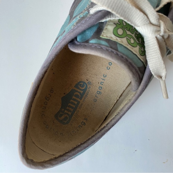 Simple Sneakers, Blue Polka Dots Cotton Print - Picture 5 of 5